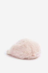 Stylish women's slippers with fluffy thick fur