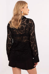 Long sleeve elegant lace shirt