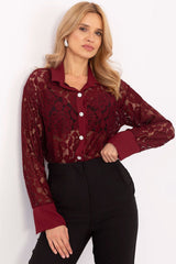 Long sleeve elegant lace shirt