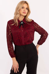 Long sleeve classic women's lace shirt