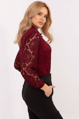 Long sleeve classic women's lace shirt