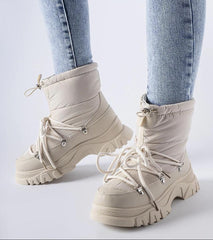 High-top insulated snow boots