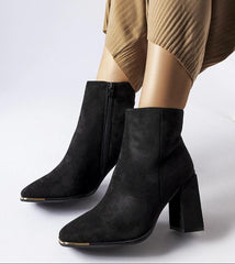 Black Cheney heel boots