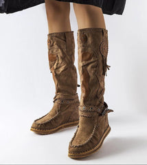 Putignano dark brown boho style boots