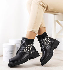 Black upper high sole boots