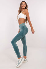 High asymmetrical waist varied texture sport leggings