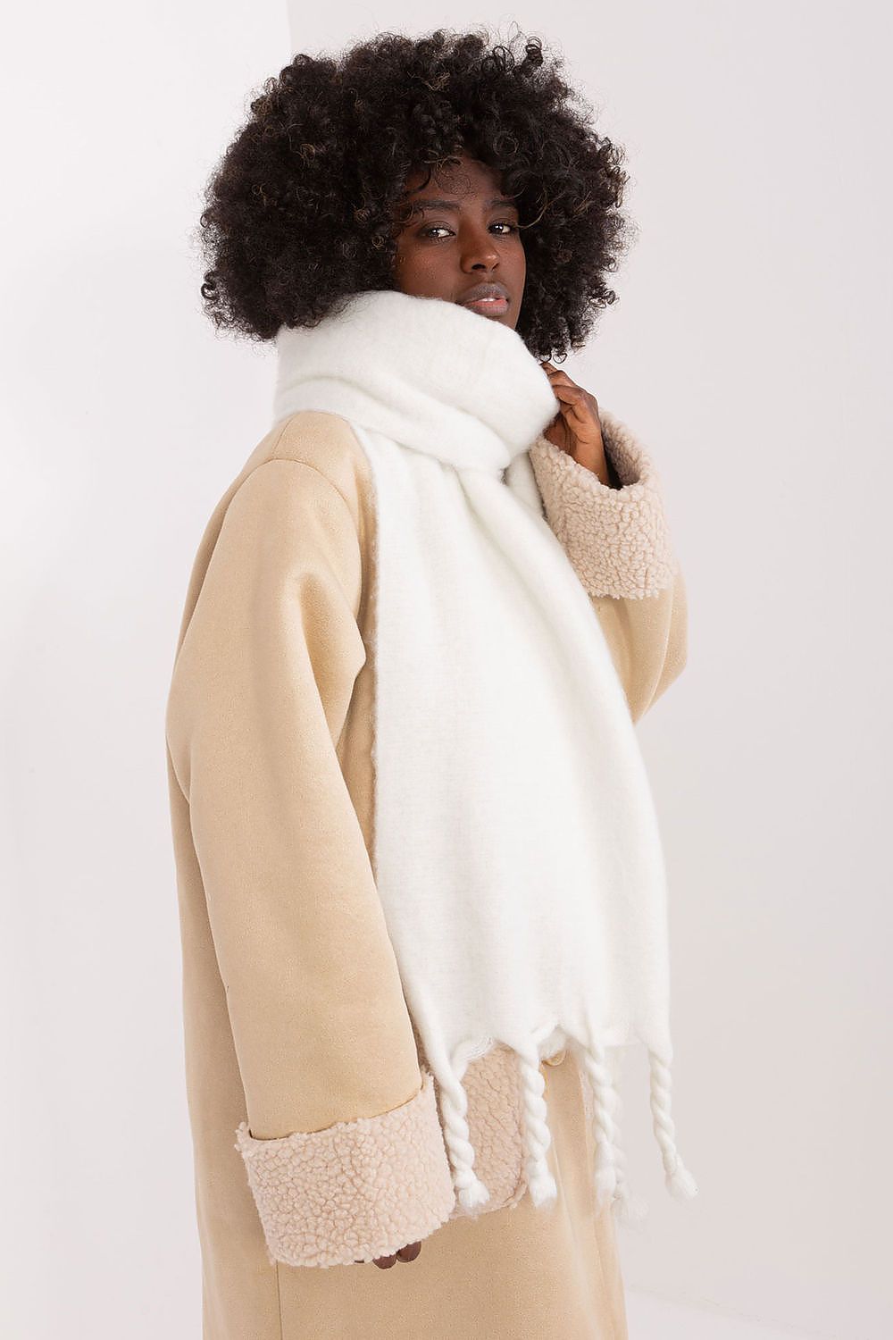 AT Long Smooth Fringe Scarf Secondary image