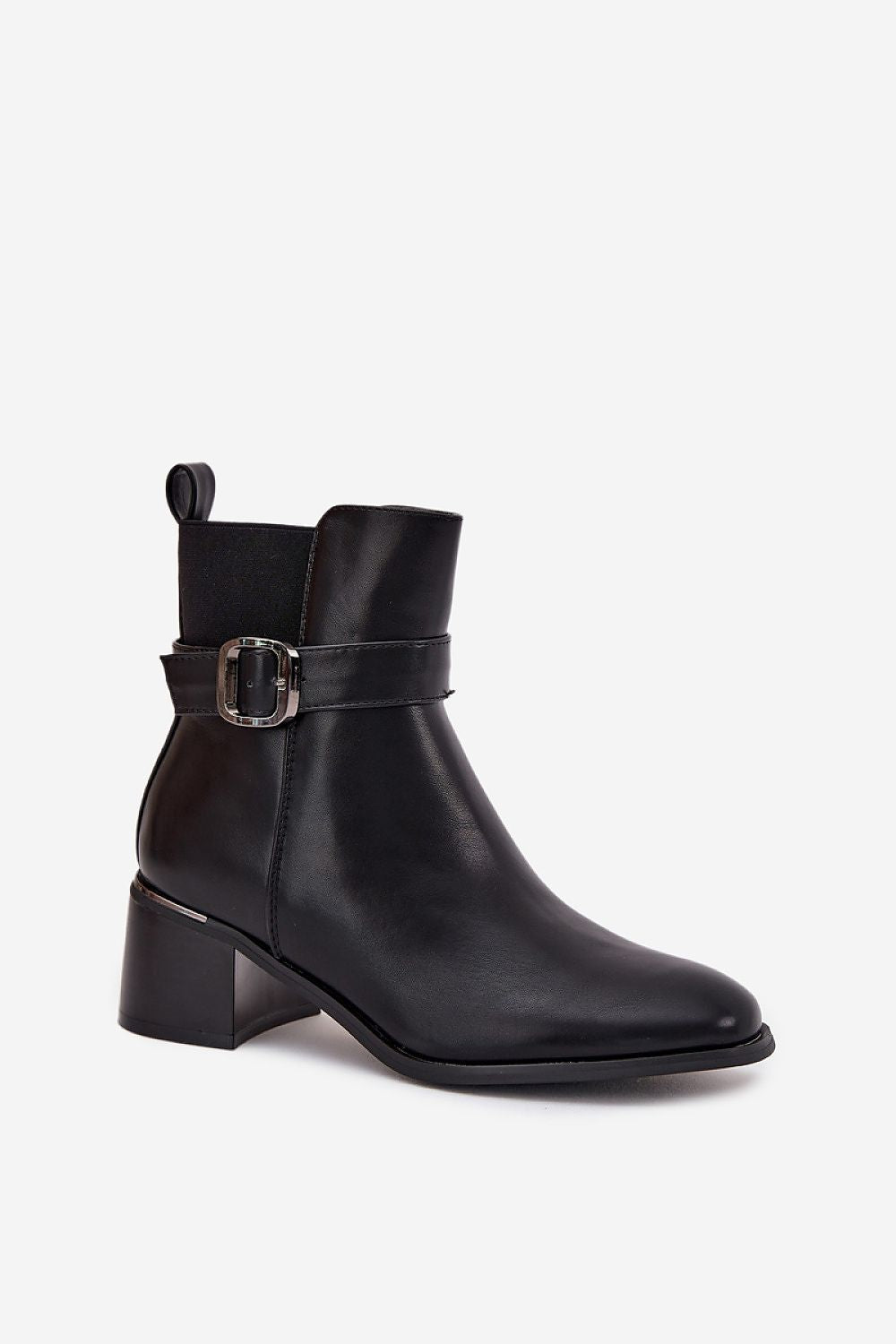 STS Buckle Heel Ankle Boots Secondary image