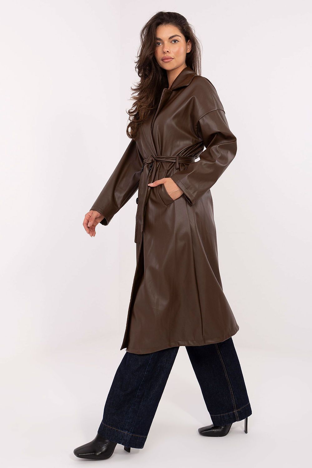 Leather Wrap Coat Secondary image