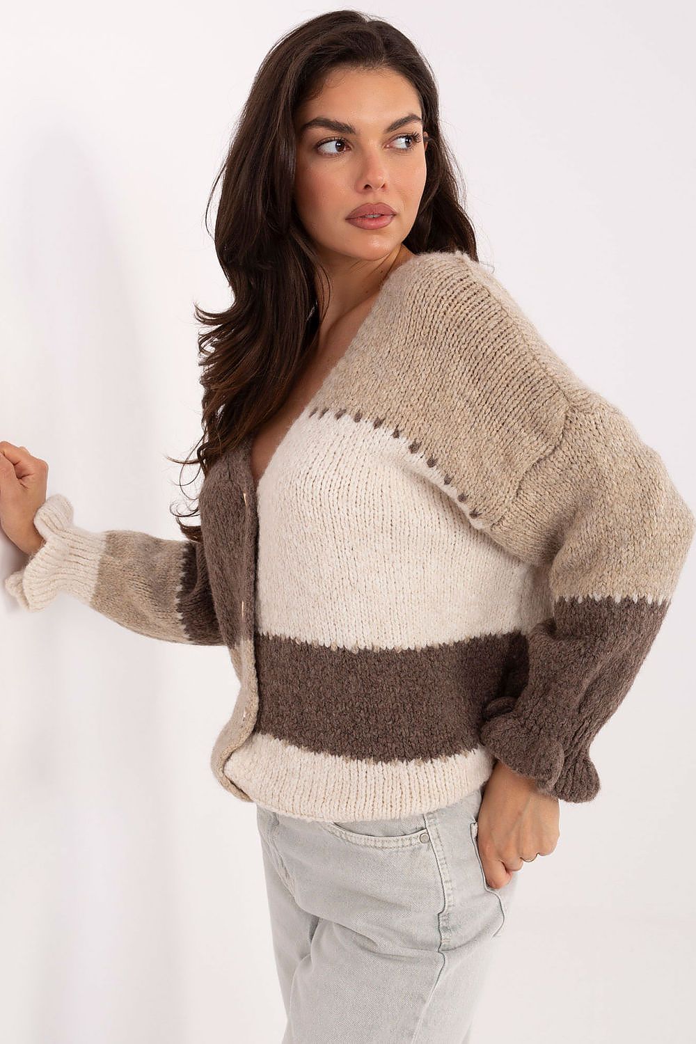 Soft Knit Striped Cardigan Secondary image