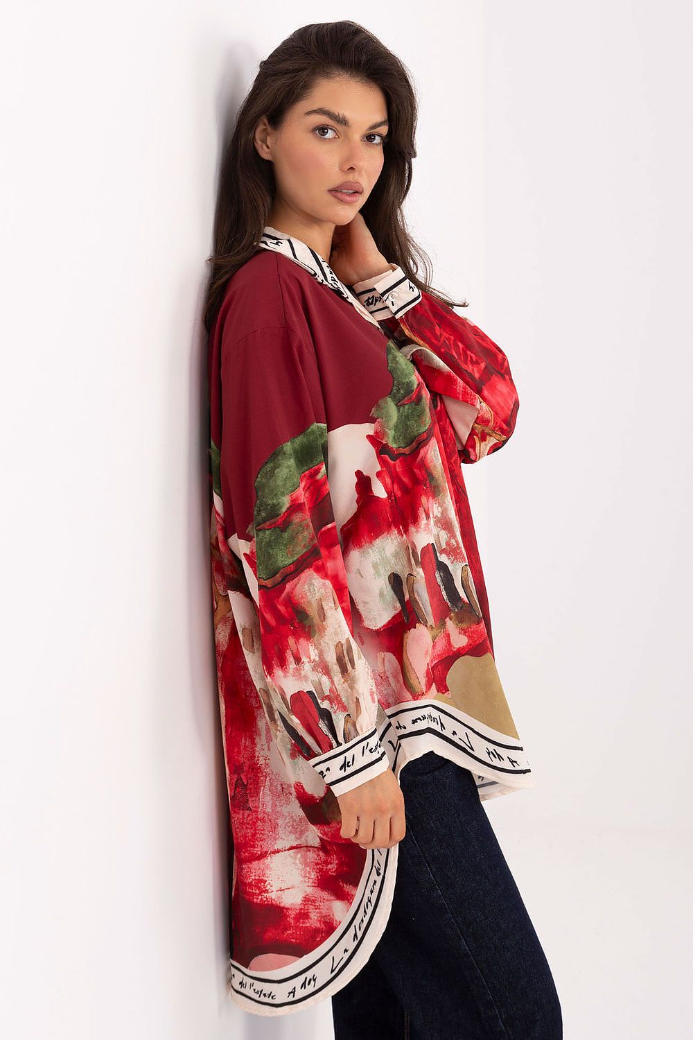 Rue Paris Printed Long-Cut Casual Shirt Secondary image