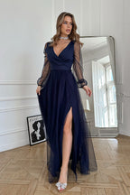  Long dress model 220098 Bicotone 