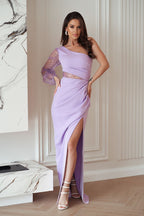  Long dress model 220100 Bicotone 