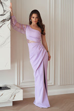  Long dress model 220100 Bicotone 