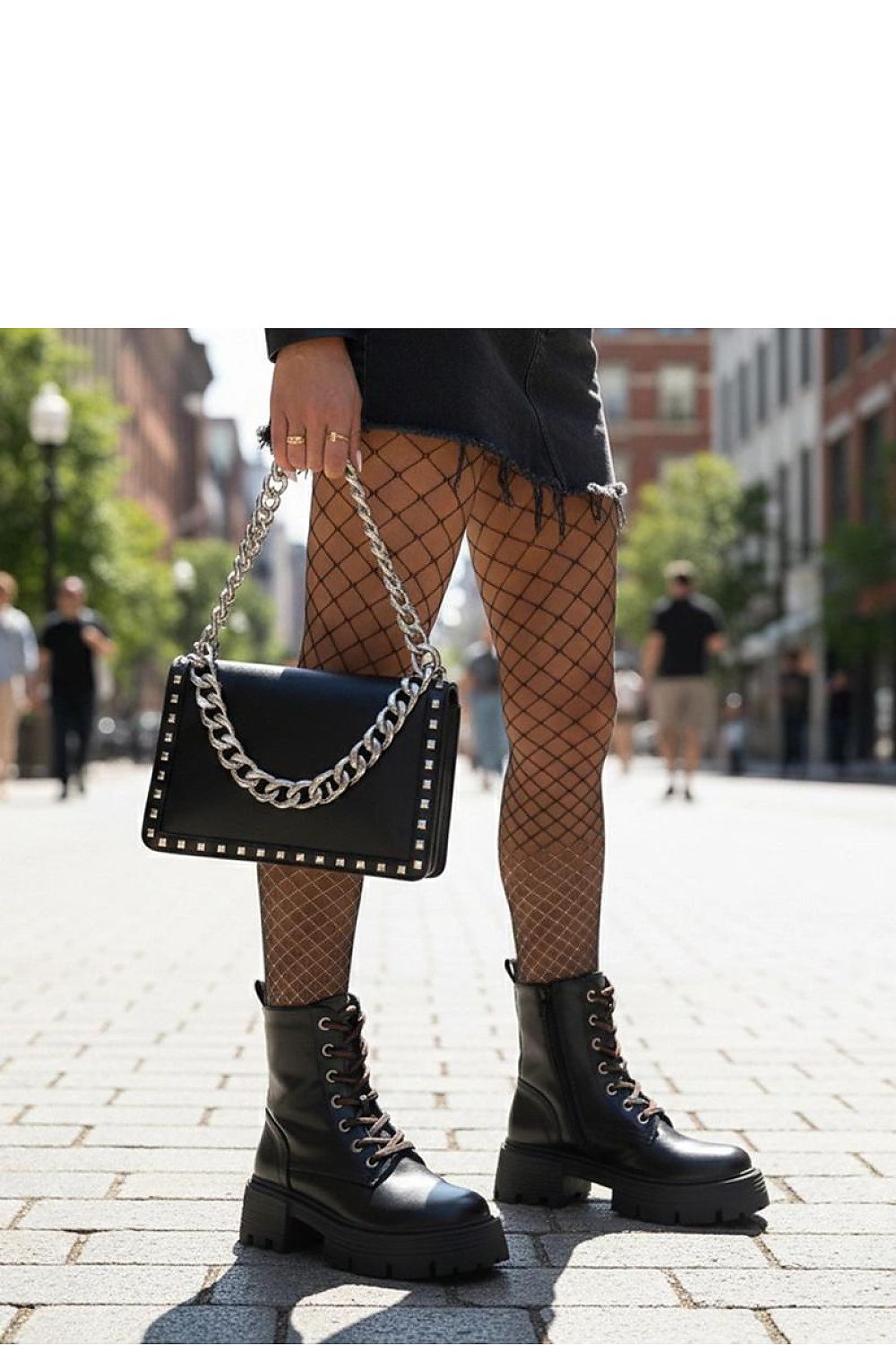 Double-Lace Platform Boots Secondary image