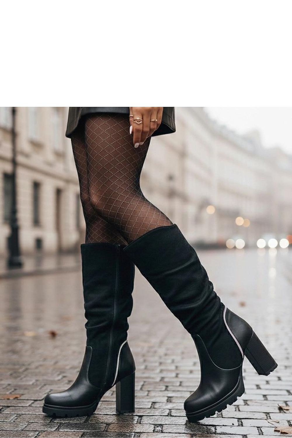 Zircon Suede Heel Boots Secondary image