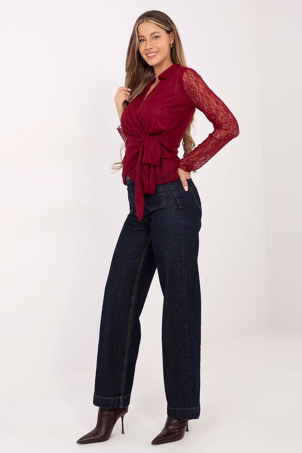 IM Lace Wrap Tie Blouse Secondary image