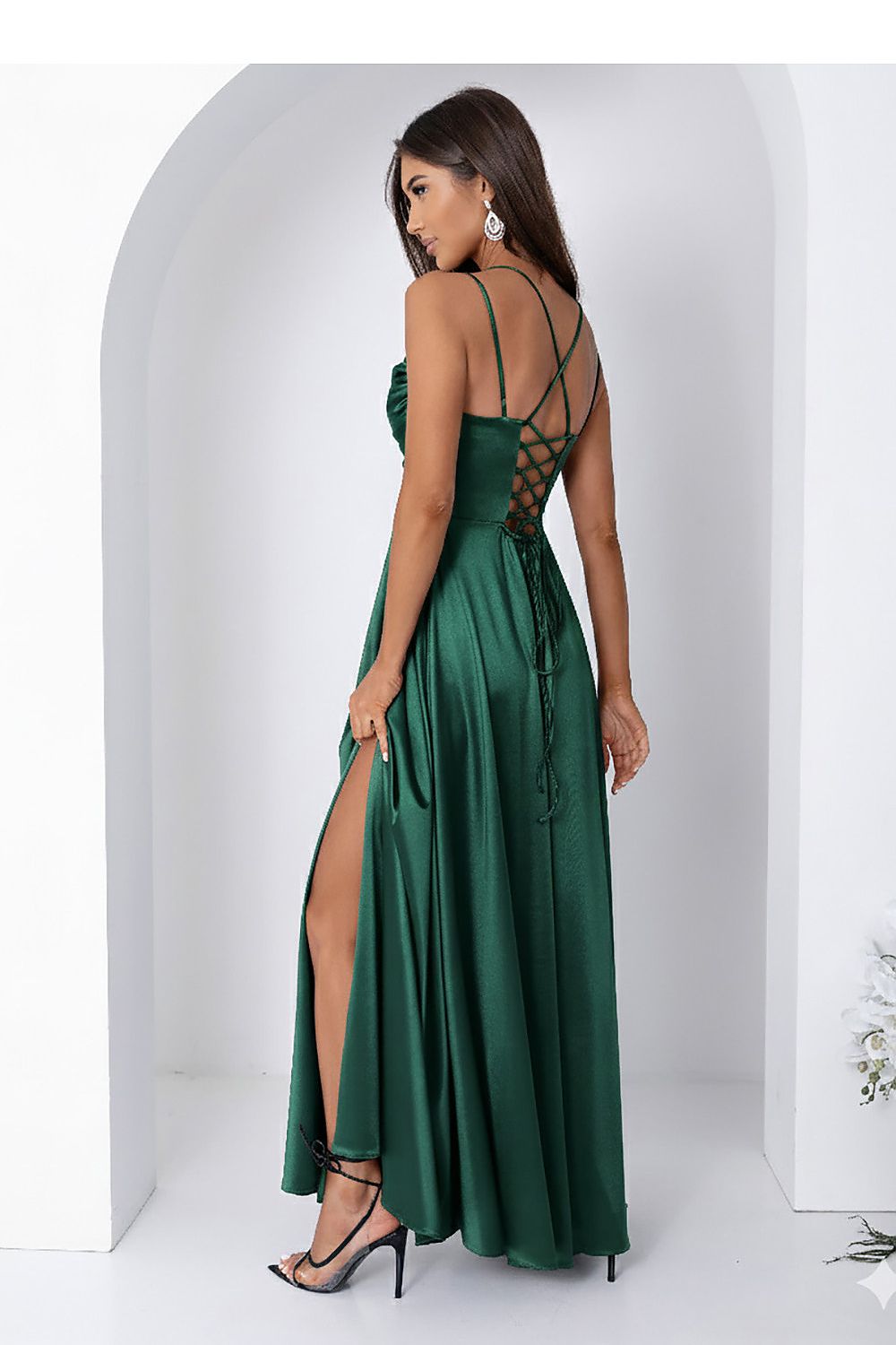 WITHYOU – Draped Slit Long Maxi Dress Secondary image