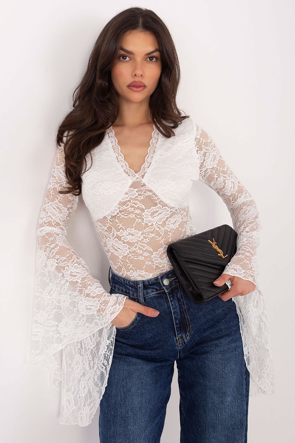  Lace blouse model 222810 Factory Price 