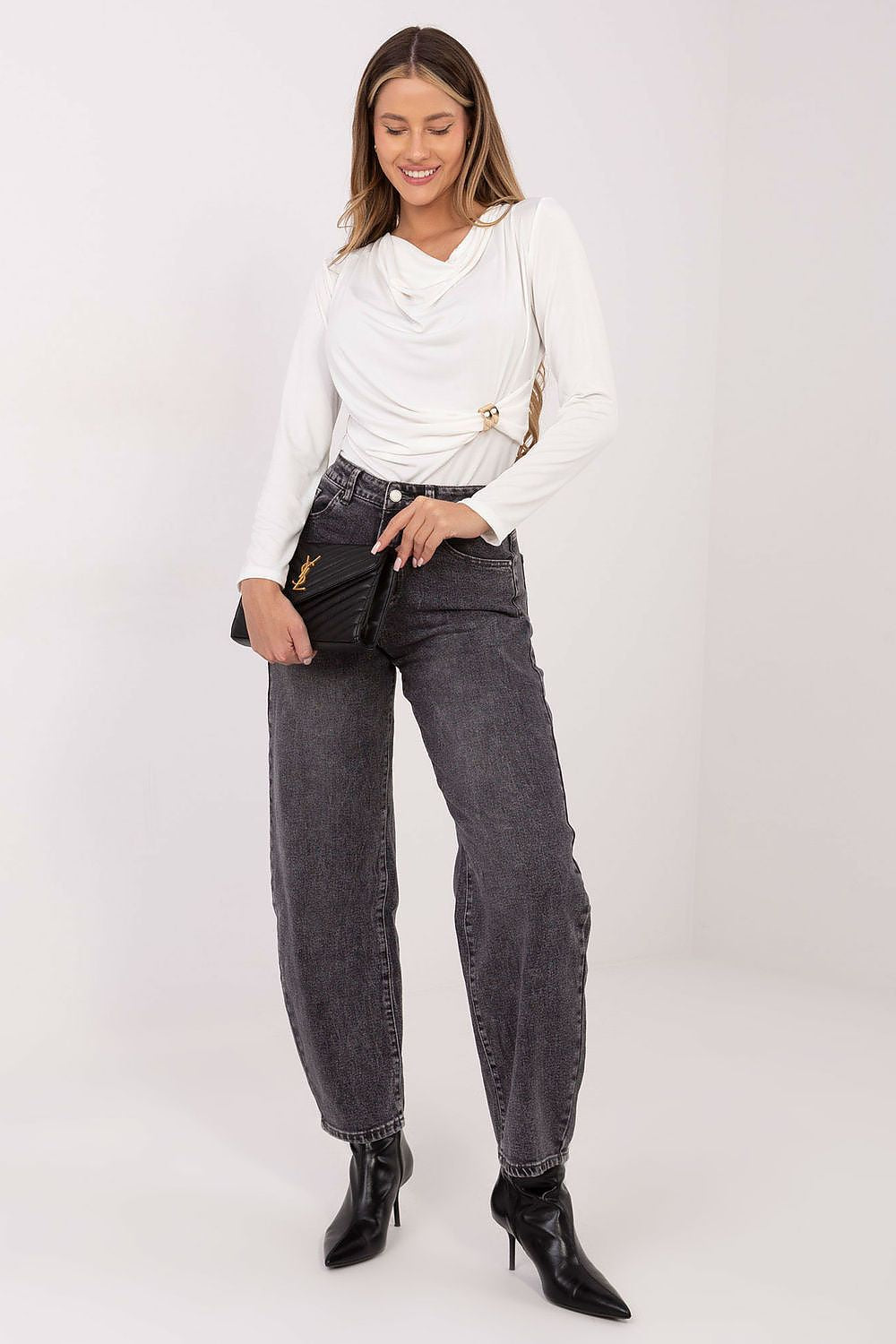 IM Flowing Neckline Elegant Blouse Secondary image