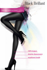 Black Brillant stretchy knitted fabric tights