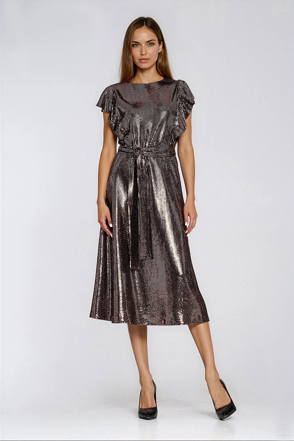 Nife Elegant Stylish Flared Bottom Evening Dress Secondary image