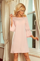 Long flared sleeves cocktail dress