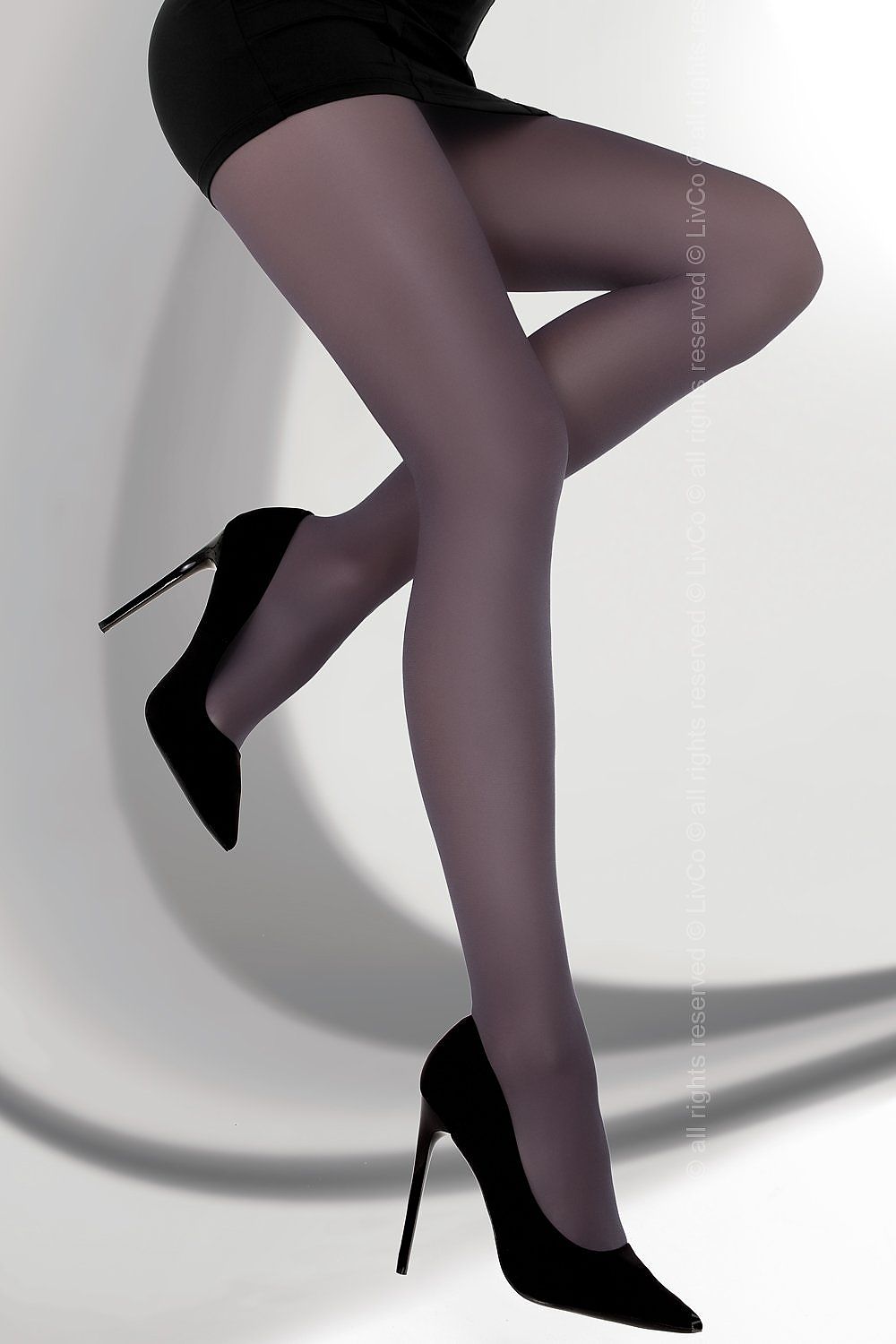 Smooth violet luxurious tights