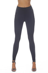 Black leggings made of Plush-Velvet knit