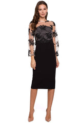 Beautiful double layers buffet sleeves cocktail dress