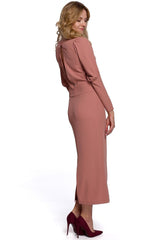 Long sleeves loose top long pencil dress