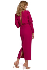 Long sleeves loose top long pencil dress