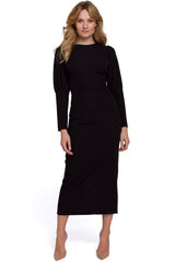 Long sleeves loose top long pencil dress