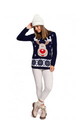 Christmas sweater with reindeer motif