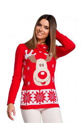 Christmas sweater with reindeer motif