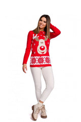 Christmas sweater with reindeer motif