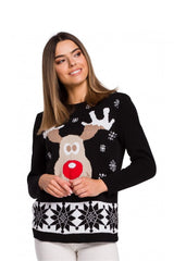 Christmas sweater with reindeer motif