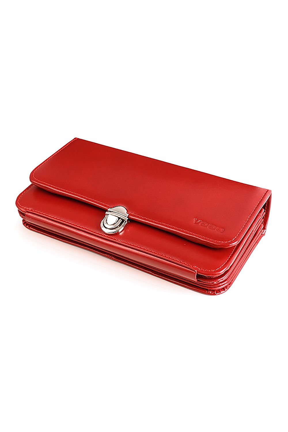 Women's leather wallet with a handle