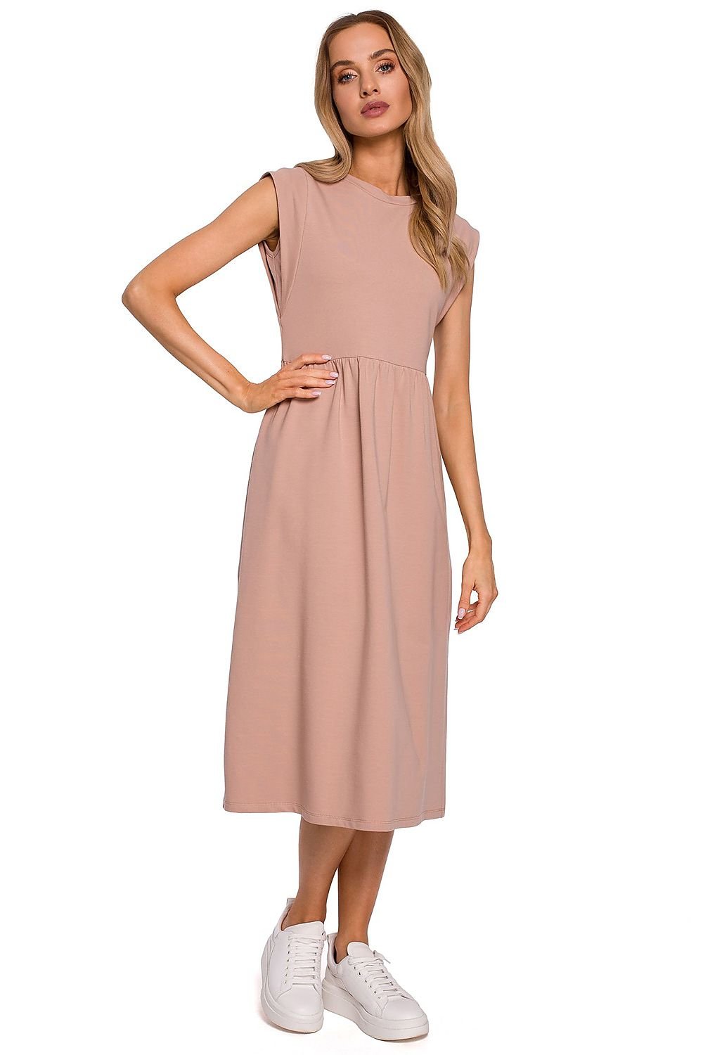 Midi length knitted day dress