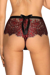 Beautiful dark red lace panties