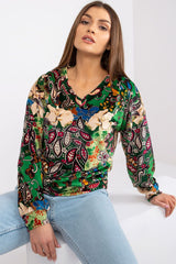 Long sleeves pattern blouse