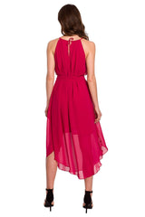 Romantic ruffles chiffon evening dress