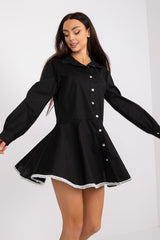 Long-sleeves buttoned emery day dress