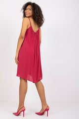 Viscose strapless daydress with a loose fit