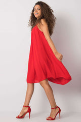 Viscose strapless daydress with a loose fit