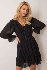 Long sleeve day dress with lining