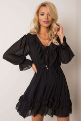 Long sleeve day dress with lining