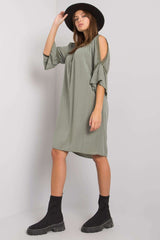 3/4 sleeves day dress with loose cut