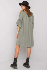 3/4 sleeves day dress with loose cut