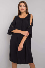 3/4 sleeves day dress with loose cut